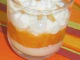 Verrine de kakis au miel mascarpone et mangues confites