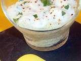 Verrine mousse de courgettes sauces aux herbes