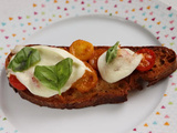 Bruschetta et mozzarella