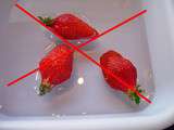 Il ne faut pas faire tremper les fraises dans l'eau