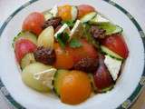 Salade concombres-tomates muticolores