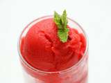 Sorbet fraises et menthe