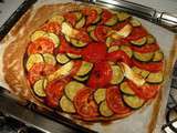 Tarte fine aux tomates et courgettes