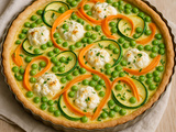 Voici une recette printanière simple, colorée et pleine de saveurs : Tarte aux légumes printaniers et fromage de chèvre