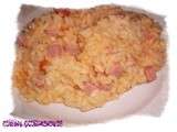 Risotto au jambon et à la tomate