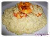 Risotto aux crevettes, coco et curry