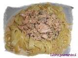 Tagliatelle saumon-basilic - Jeu interblogs n°36