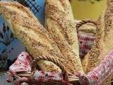 Baguettes de pain au sésame