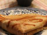 Crepes aux pommes, caramel beurre sale