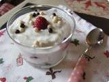 Mousse au fromage blanc et aux framboises