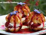 Petits choux chantilly/framboises