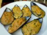 Moules farcies ail, fines herbes, beurre, chapelure