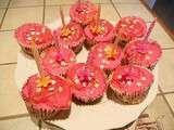 Cupcake de filles tout rose