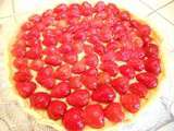 Tarte aux fraises et à la rhubarbe