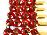 Brochettes de tomate cerise et ail