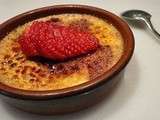 Crème brulée aux fraises