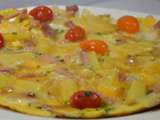 Omelette aux oignons et jambon