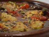 Tajine de poulet au raisin