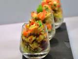 Verrine de tartare de crevettes