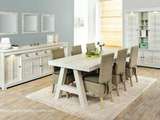 Luxe Table Salle a Manger Bois Blanc Vieilli