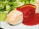 Saumon sauce framboise/citron