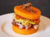 Burger de canard, avec butternut et ketchup de butternut cf Arnaud Daguin