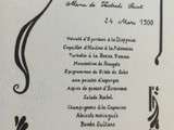 Menu d’un dîner chez Maxim’s en 1900