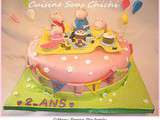 Gâteau Peppa Pig family