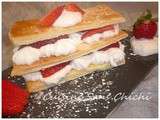 Millefeuille aux fraises et chantilly