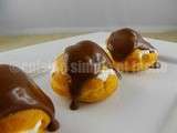 Choux chantilly à la sauce chocolat