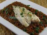 Filet de julienne aux lentilles à la tomate