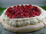 Pavlova aux framboises