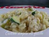 Risotto poulet, courgettes et parmesan