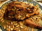 Tajine de poulet aux abricots et amandes