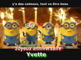 Anniversaire de Yvette