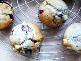 Muffins fruits rouges et chocolat blanc