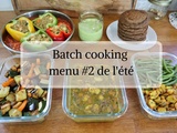 Batch cooking Menu #2 de l’été spécial rentrée