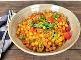 Curry rouge de pois chiches au poivron