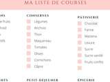 Idée liste de courses spécial confinement