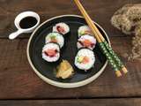 Makis express au saumon, betterave, avocat