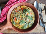 Omelette garnie aux légumes – un dîner complet en quelques minutes