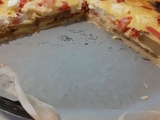 Quiche aubergine, feta et tomate