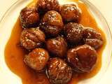 Marrons glacés au sirop d’érable