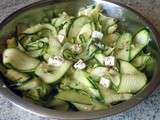 Carpaccio de courgettes, feta et menthe