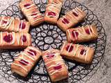 Financiers aux framboises et chocolat blanc