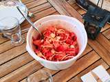 Salade tomates, oignon, feta