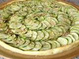 Tarte aux courgettes, parmesan, miel, sésame