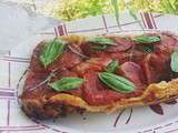 Tarte tatin tomates, romarin, basilic