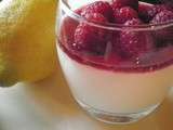 Pannacotta citron framboise