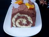 Bûche au chocolat et à l’orange